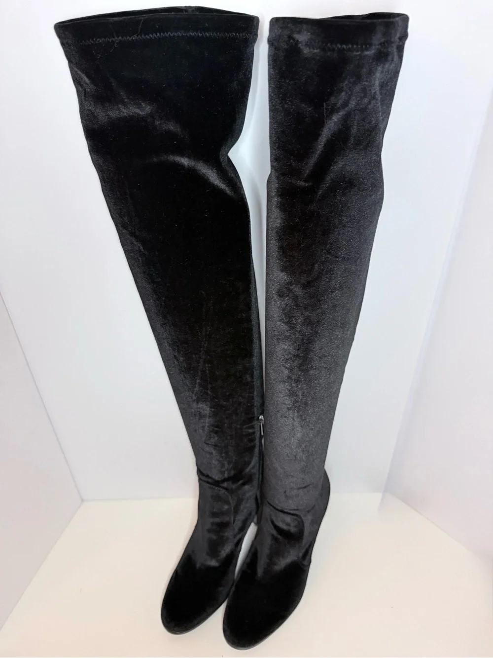 Sam Edelman Black Velvet Over-the-Knee Boots